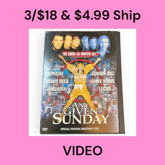 Any Given Sunday Special Edition Director’s Cut DVD - Picture 1 of 3